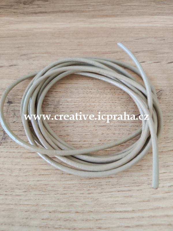 Kůže kulatá 3mm - camel 1m